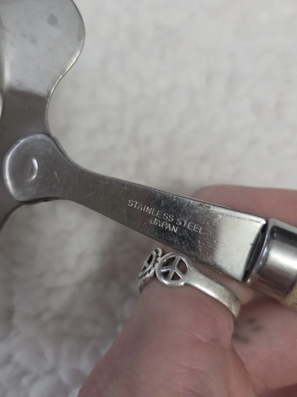 Vintage Cheese Slicer Serving Tool Mid Century Stainless Steel Wood Handle